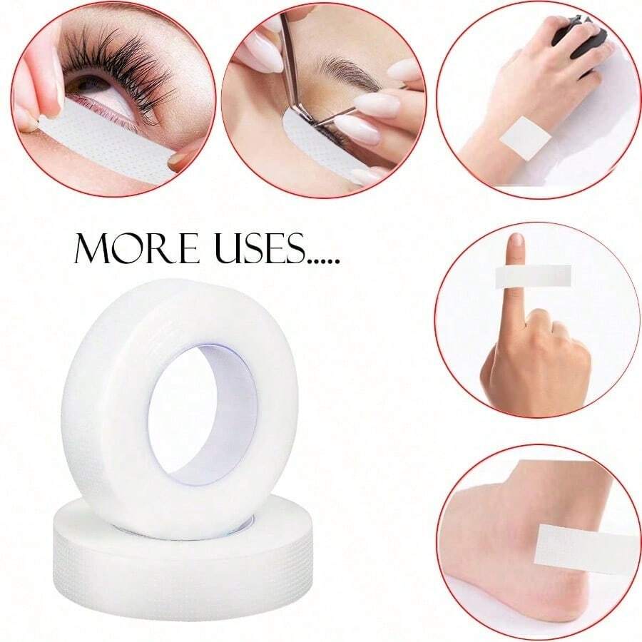 Clear Eyelash Tape, Adhesive Fabric Eyelash Tape, Breathable Microporous Fabric Tape For Eyelash Extension Supplies, 9 Meters/10 Yards Per Roll