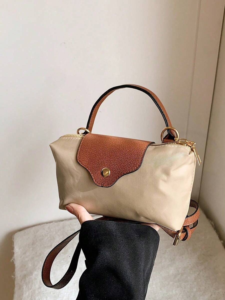 1 pieza Bolso de mano pequeño y cuadrado de moda, bolso de hombro y bandolera versátil y a la moda para mujeres, monedero mini de unicolor que cabe teléfono, monedas, lápiz labial, para uso diario y commuter