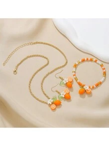 Orange and Lemon Pendant Set