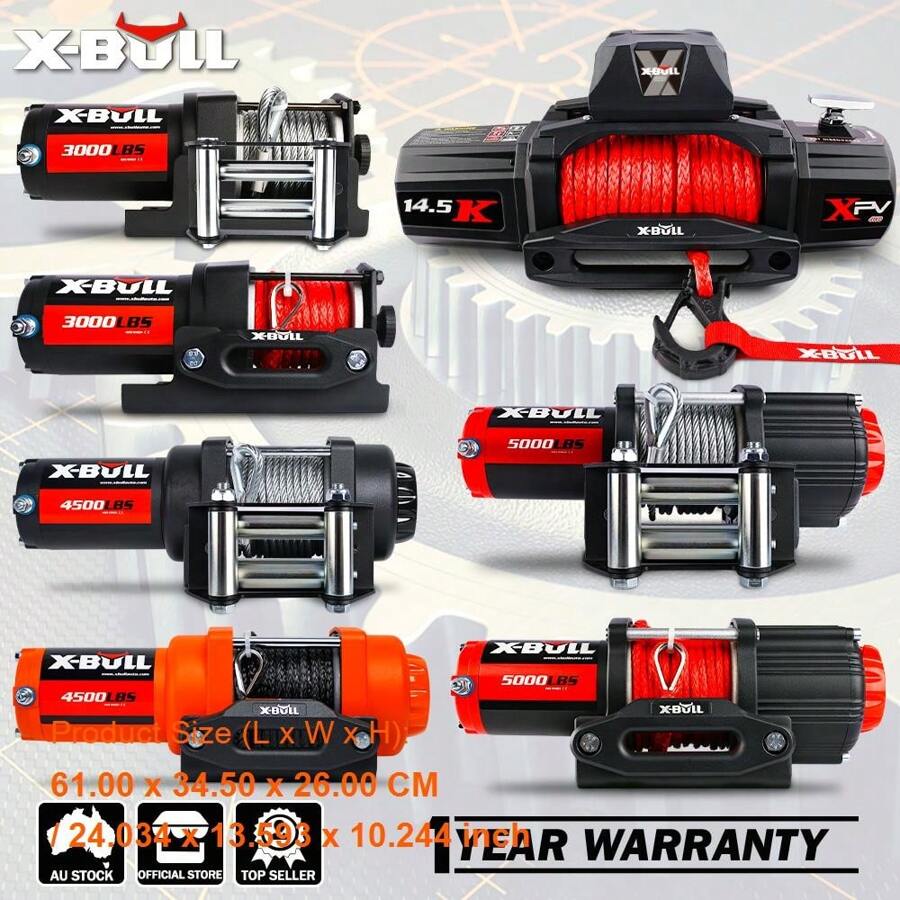 High-Performance 12V Electric Winch With 12000LBS Capacity, Synthetic Rope, And Wireless Remote For 4WD & 4X4 Vehicles & Trailers