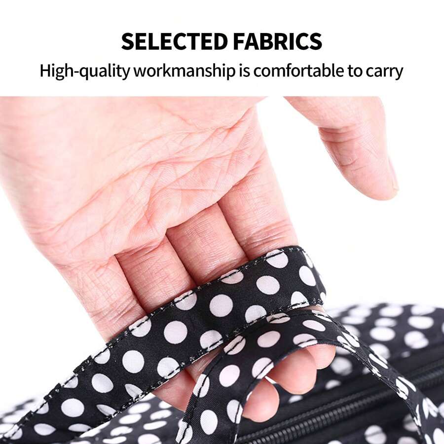 Portable Waterproof Makeup Bag - Travel Toiletry Organizer With Triple Zippered Compartments
