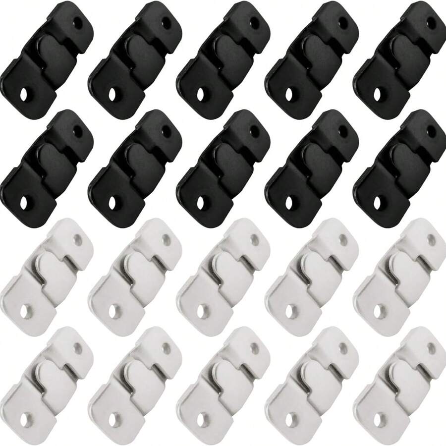 10 sets de supports de fixation d'images emboîtables, pinces en acier inoxydable pliées en Z avec 40 vis - Supports muraux ultra-résistants pour grands cadres, connecteurs de meubles, supports de canapé et de tête de lit, solution de fixation d'images | Design emboîtable | Pinces en métal durables, quincaillerie de fixation d'images