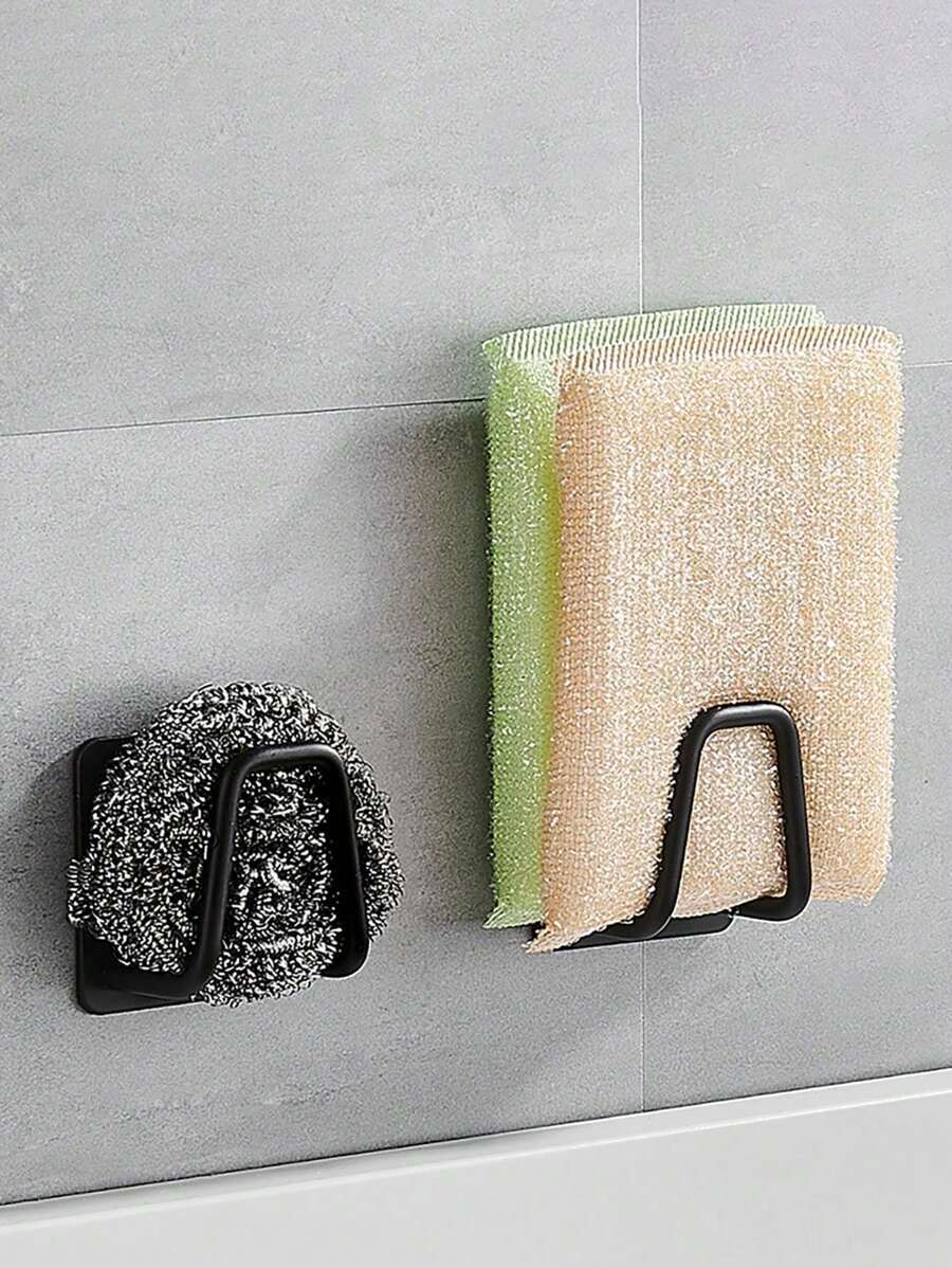 1/2 piezas - Estante de almacenamiento para fregadero de acero inoxidable sin agujeros, disponible en varios colores, un gran ayudante para el almacenamiento en la cocina y el baño