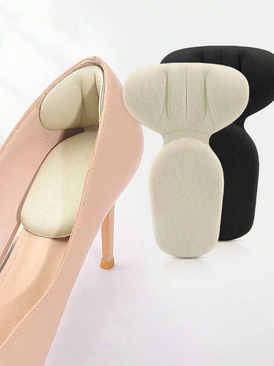 2 pares de almohadillas para talón ComfortFit - Protectores acolchados de 3 mm para zapatos flojos, rellenos antideslizantes y antiampollas para mejorar el ajuste para hombres/mujeres (esencial para viajes/trabajo - solución universal para zapatos)