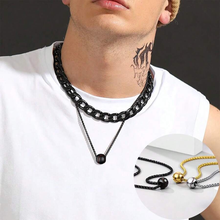 1 Pieza Collar de Béisbol de Acero Inoxidable Joyería para Hombres y Mujeres, Accesorio de Béisbol, Colgante de Béisbol/Softbol de Acero Inoxidable, Joyería Deportiva de Estilo de Pareja