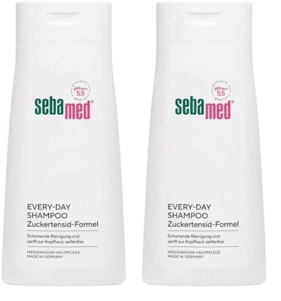 Shampoo quotidiano Sebamed 400 ml, shampoo per capelli per donna e uomo, per il lavaggio quotidiano dei capelli, particolarmente delicato grazie alla formula con tensioattivi a base di zucchero, più volume e lucentezza, senza microplastiche, prodotto in Germania