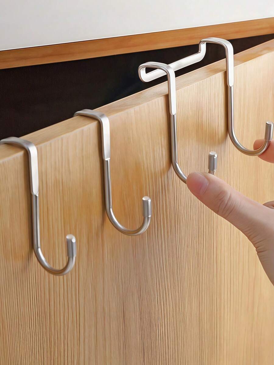 1/2 stuks robuuste S-vormige metalen deurhaken, geen boren vereist, sterk draagvermogen voor keukens, slaapzalen, kledingkasten en schoenenkasten