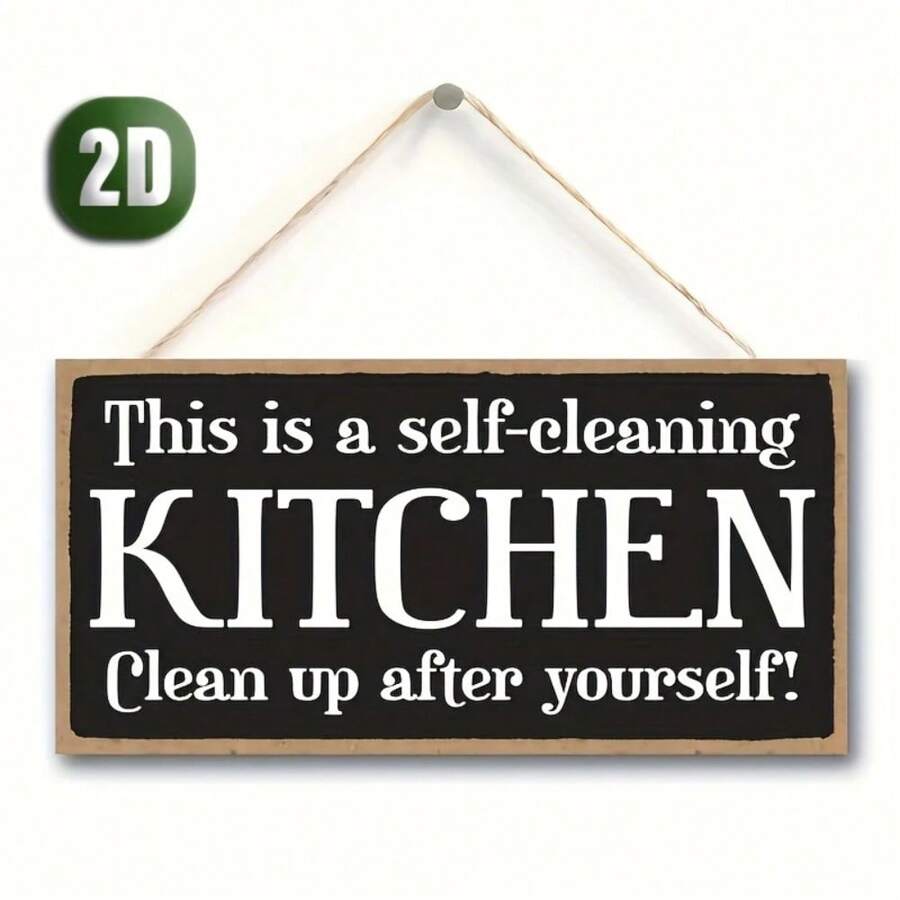1PC, Wooden Kitchen Decoration, This Is A Self -Cleaning Kitchen Hanging Wall Art, Decorating Logo Home Decoration.
