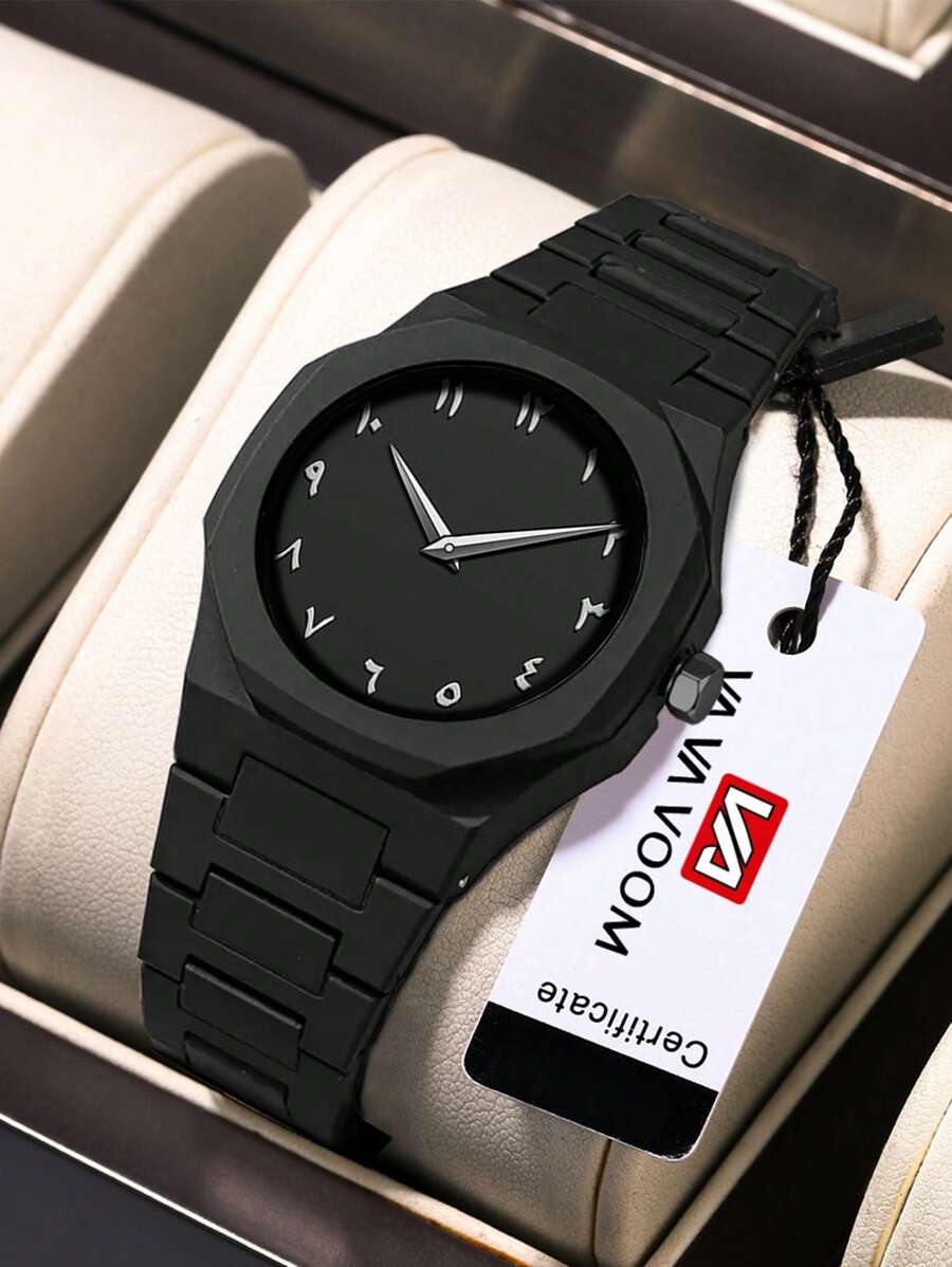 VA VA VOOM Watch VA VA VOOM Brand Original Business Style 40mm Dial Quartz Movement Casual Clock Fashion Sports Watch For Men 1Pc
