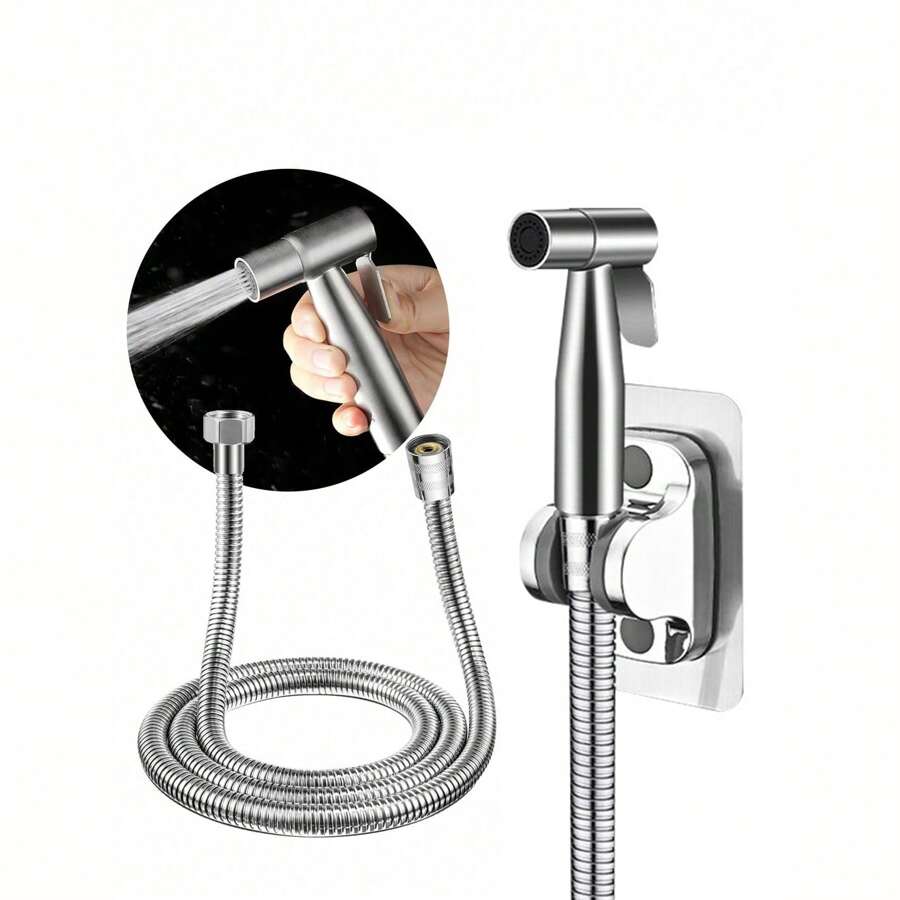 Bidet Sprayer For Toilet-Handheld Sprayer With 1.5meters Hose, Perfect For Feminine Hygiene, Baby Diaper Cloth Washer & Reduce Toilet Paper Waste,Pet Bathing, Backyard Watering