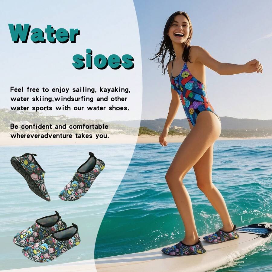 Chaussures de plage unisexes, chaussures de plongée anti-coupure et antidérapantes pour les sports aquatiques, la plongée avec tuba, la natation, chaussettes de plage à fond souple et pieds nus