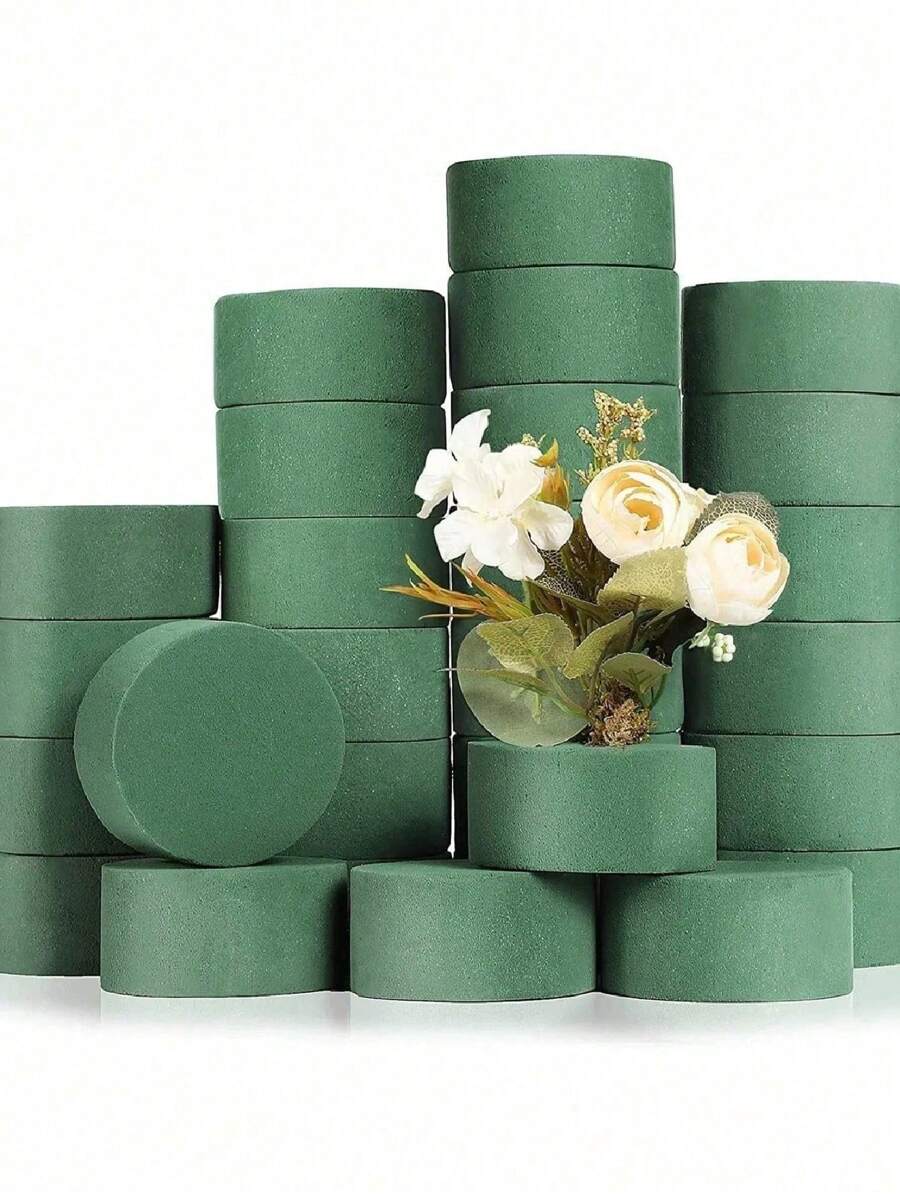 1/5/10 piezas Materiales de empaquetado de ramos de flores secas, esponja de espuma absorbente, base de barro floral para humedecer arreglos florales