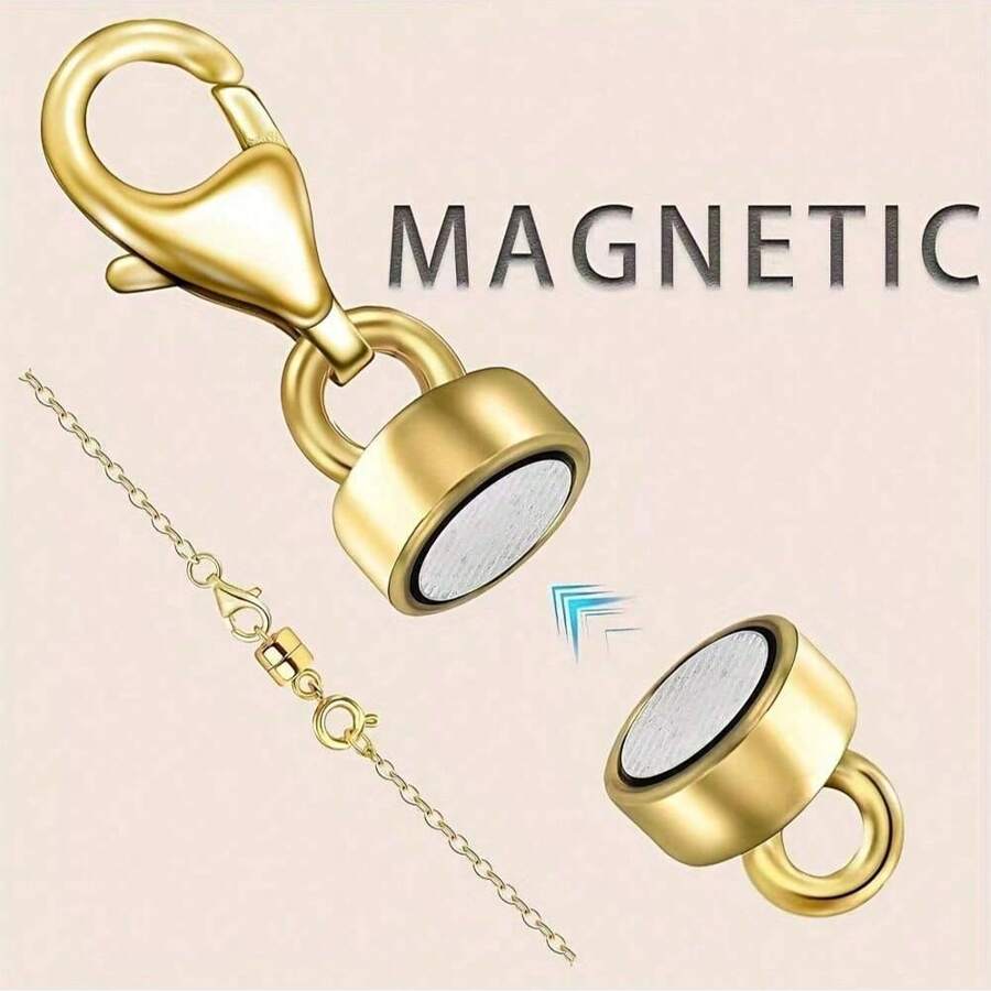 Fermoirs magnétiques convertibles - Fermoirs mousquetons magnétiques faciles à utiliser pour la création de bijoux, l'extension de chaînes de colliers et bracelets, fermeture ajustable avec une adhérence forte, réparation et remplacement de bijoux faits maison