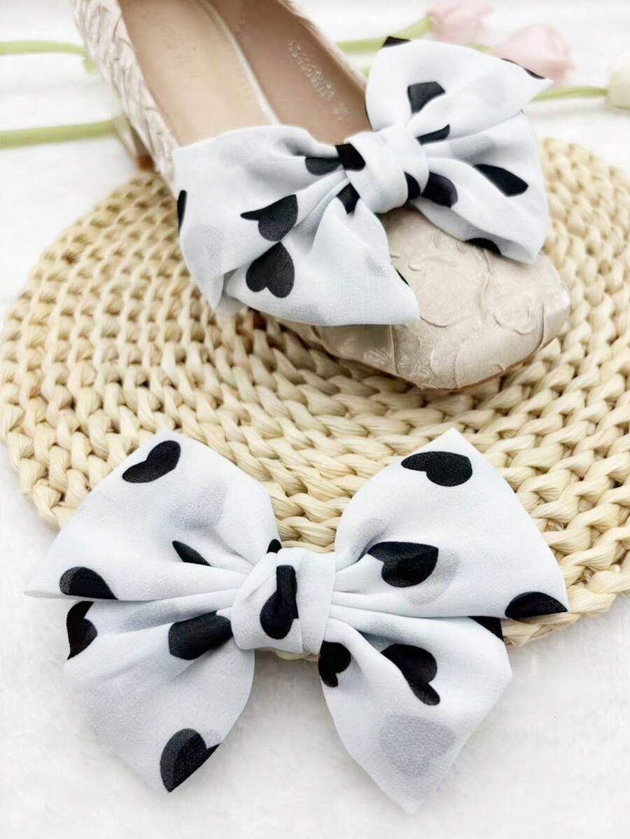2pcs Elegant Fabric Butterfly Shaped Shoe Decor Fashion Accessories, Office Wear All Seasons