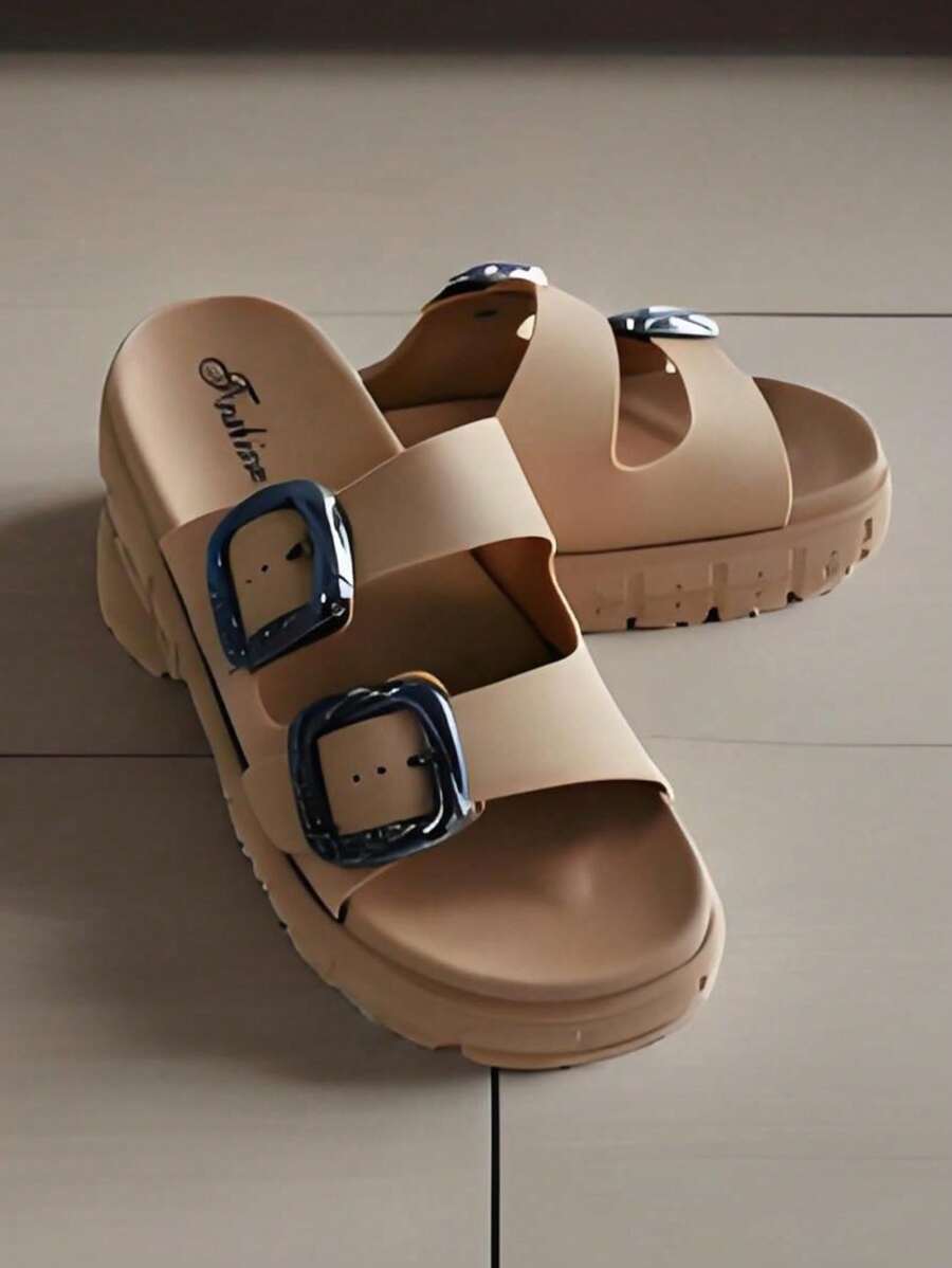 1 Pair Women's Sports Sandals, Cushioned, Suitable For Yoga Pants, Open-Toe, Fashion & Versatile