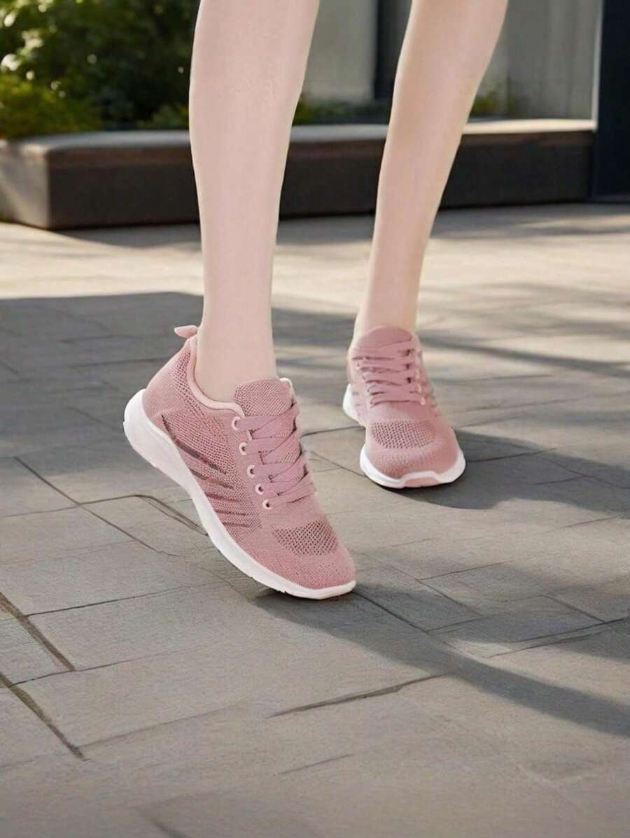 1 Pair Women's Casual Sneakers, Mesh Breathable, & Versatile, Soft Sole Non-Slip, Comfortable For Commuting And Walking