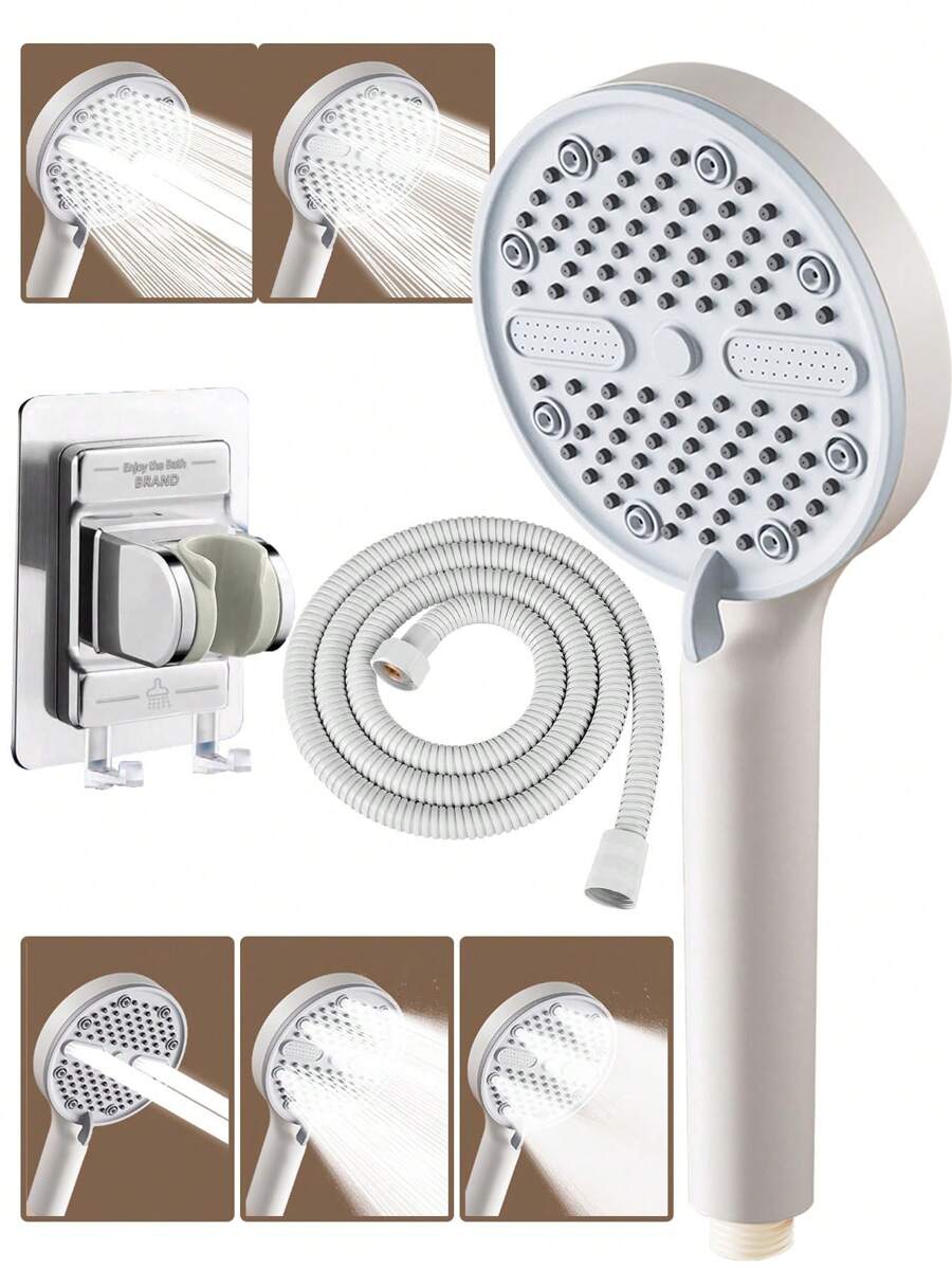 Shower Head With Hose, High Pressure 5 Mode Shower Head Replacement, Shower Head For RV/Campers, Travel Trailer, Motorhome For Water Saving, Shower Head Holder And Hose