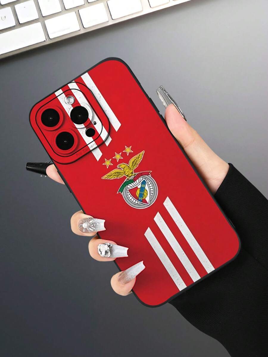 Funda de teléfono móvil con logotipo de equipo de fútbol, diseño minimalista y elegante, una funda de teléfono de moda simple y única para hombres y mujeres, adecuada para Apple 16 15 14 13 12 11 Plus Pro Max Mini 7/8 Plus XR X Xs Max. Este es el mejor regalo para amigos, familiares y colegas.