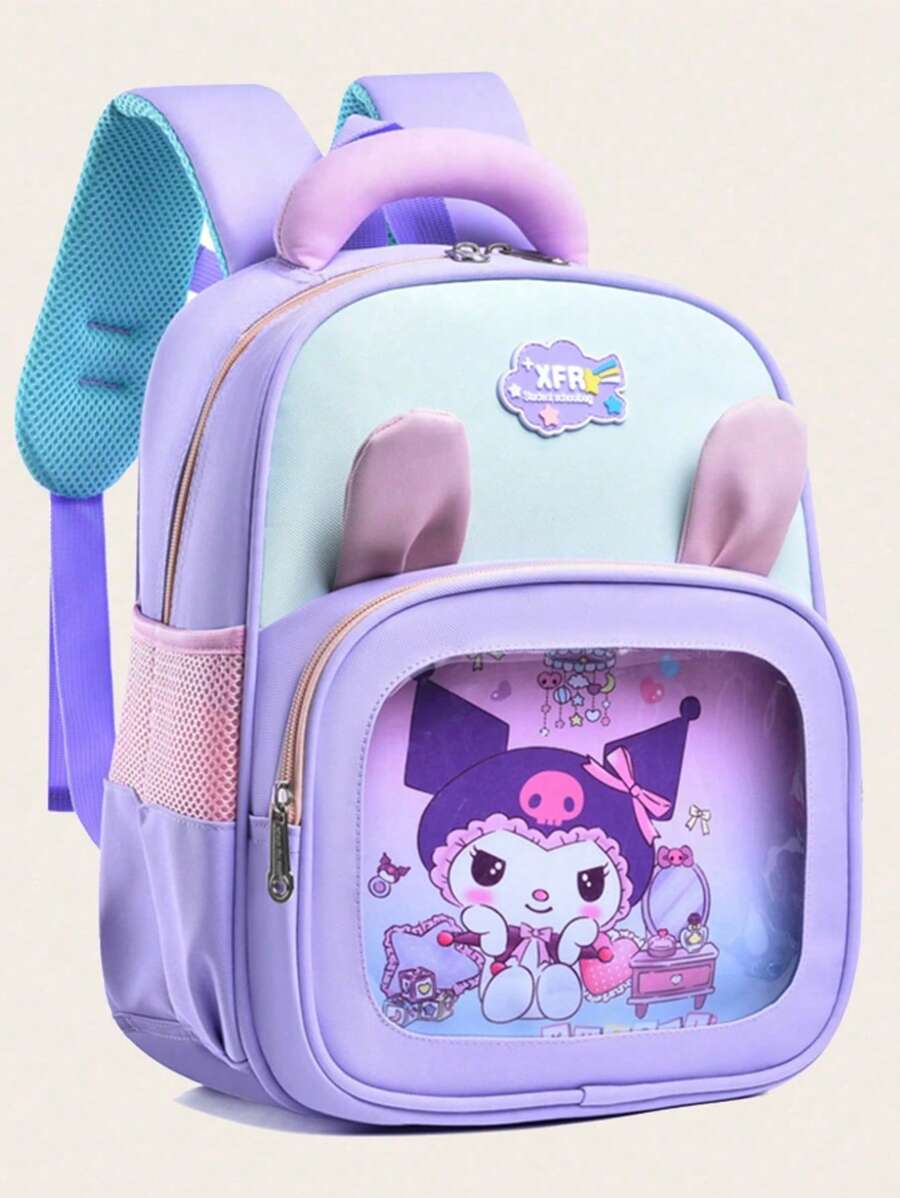 Sanrio Sac à dos léger Sanrio New Kulomi, sac à bandoulière dessin animé mignon à charge réduite, convient pour le campus, les voyages et les vacances