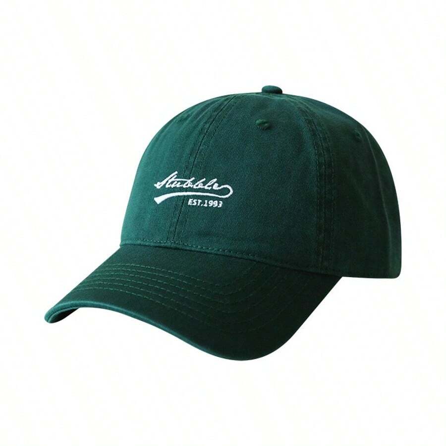 1 Unisex graue Buchstaben Sonnenschutz Mode Baseballkappe