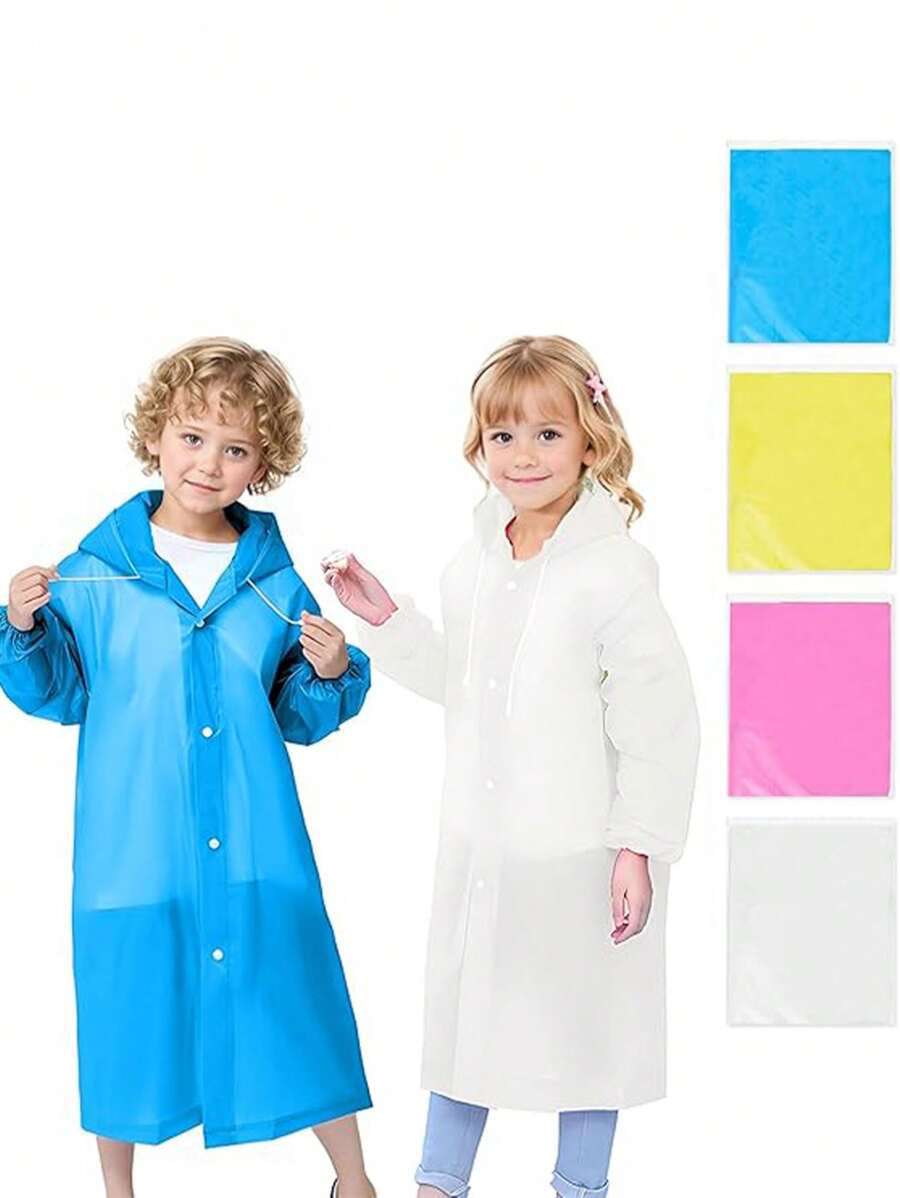 Kinderregenjas voor jongens en meisjes, 5 kleuren kinderregenjassen, poncho, waterdichte jas, regenjassen voor kinderen, pretpark, wandelen, kamperen, reizen, schoolactiviteiten, regenjassen
