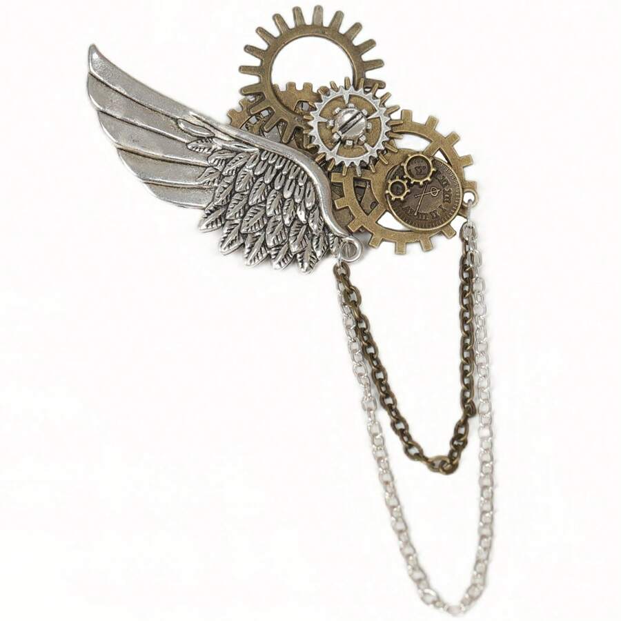 Broche gótico steampunk con temática LGBTQ+, accesorios de cosplay Lolita LGBTQ+ para mujer y uso escolar