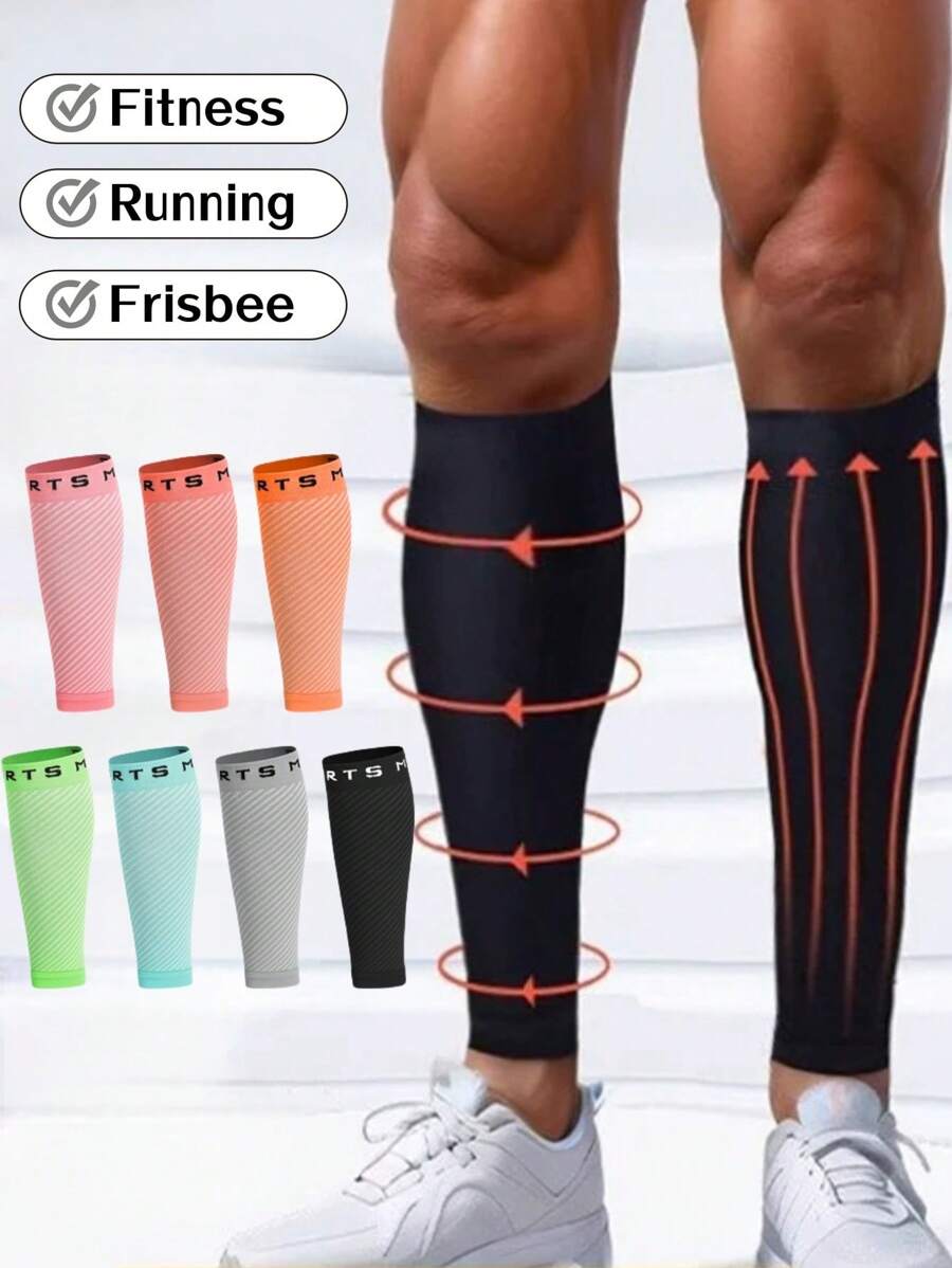 1 paire de bas de compression unisexes, manchons de jambe pour femmes sans pied, convenant aux activités extérieures de couple, sports, yoga, football, fitness, course, randonnée, cyclisme
