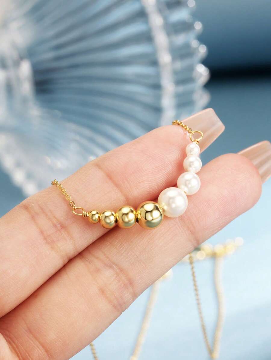 1 stuk S925 zilveren ketting met natuurlijke parelhanger, kralen minimalistische chique elegante sleutelbeenketting vrouwen sieraden cadeau