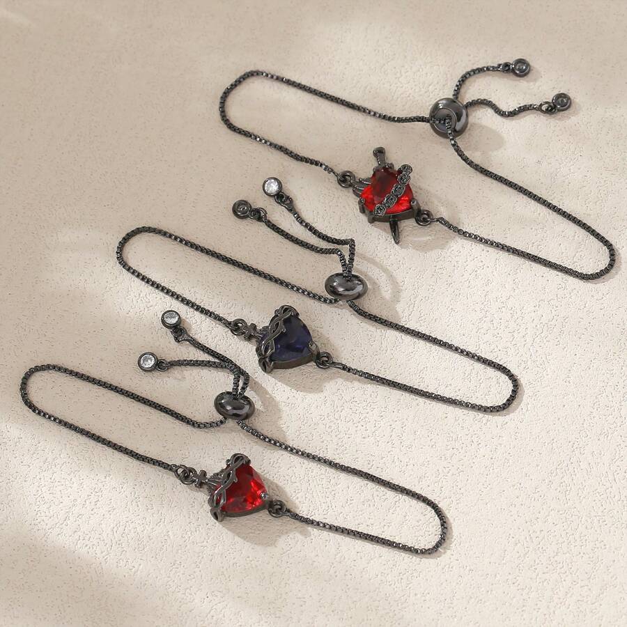 1 pieza Brazalete ajustable vintage de estilo gótico con diseño de rosa con espinas, corazón sagrado de Jesús y cruz, para mujer como regalo de fiesta de Halloween