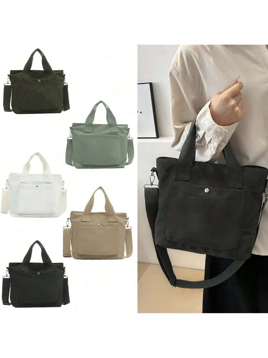 Large Capacity Shoulder Bag For Commuting Casual Bag Simple Fashion All-In-One Tote Bag Shoulder Bag For Girls School