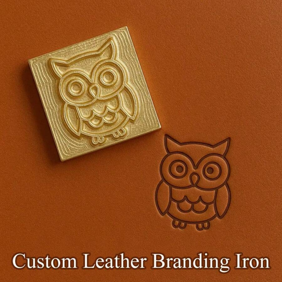 1 Stück benutzerdefinierter Messinglogostempel - personalisierter Brandstempel für Leder, Holz, Backen und mehr - Prägewerkzeug für Handwerksprodukte, Schulmaterial, Schulanfang
