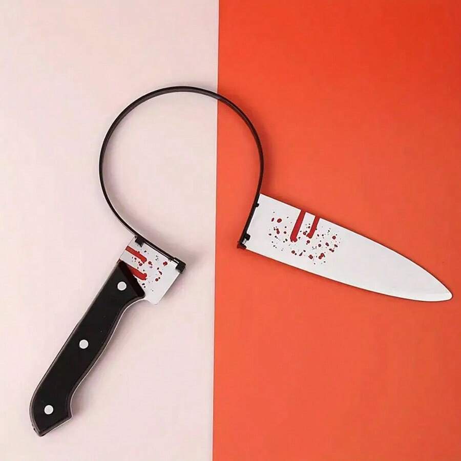 Jeu de fête d'Halloween : Serre-tête de couteau en plastique - Convient pour les fêtes et rassemblements - Accessoires de fête pour femmes