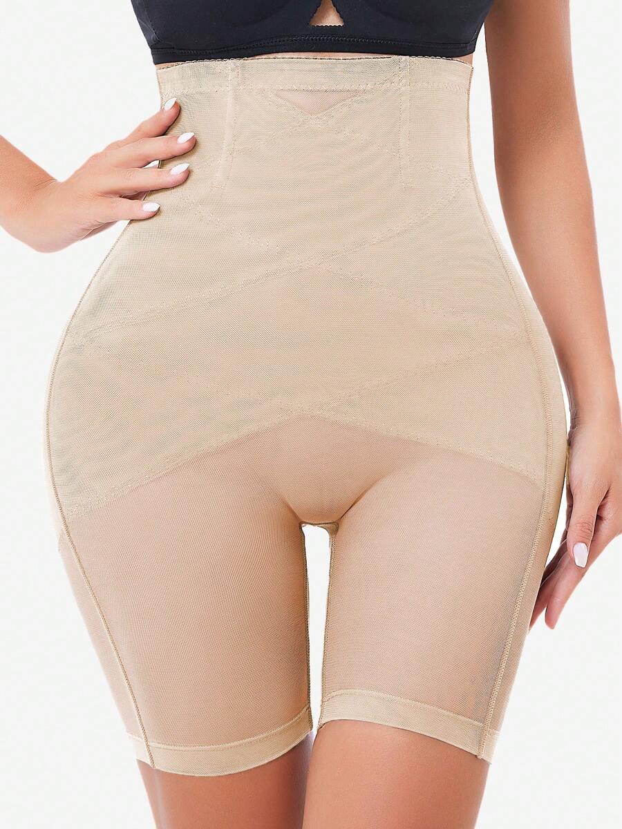 Kumayes 1 pièce couleur unie simple élégant taille haute pour femme toutes saisons tissu doux respirant agréable pour la peau contrôle du ventre cintrage de la taille rehaussement des hanches culotte sculptante pour un usage quotidien