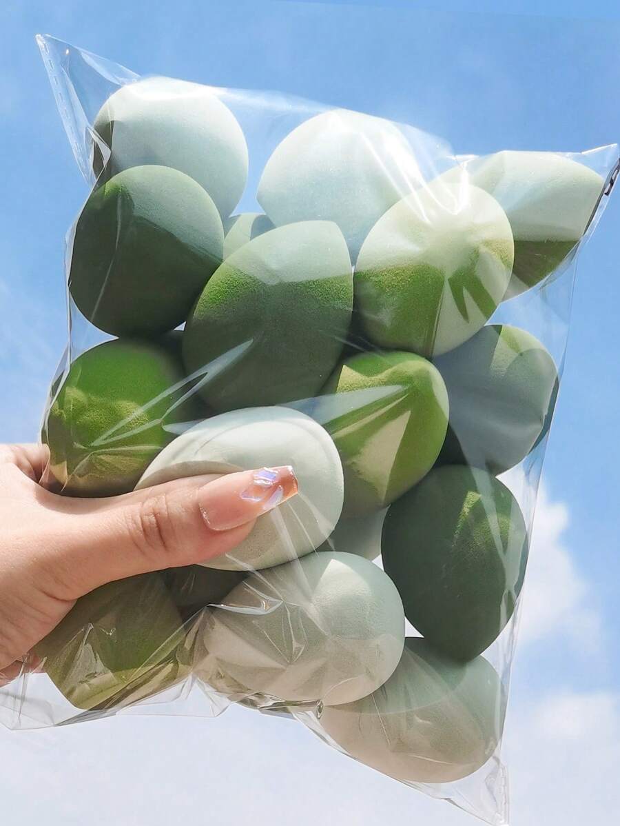 15 Peças Esponjas de Maquiagem, Formatos Aleatórios (Cabaça, Gota d Água) e Cores Aleatórias, Adequada para Todos os Tipos de Pele