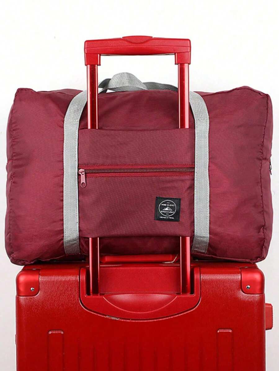 1pc Foldable Large Capacity Travel Bag, Lightweight Luggage Duffel Bag Suitable For Sports, Travel, Vacation, Back To School, Weekend Trip, Overnight, Travel Storage, Airport Travel Clothes, Travel Essentials, Luggage Bag, Christmas Gift Ideas, For Women, Girls, Mom, Mother's Friend, Birthday, Fitness Bag, Sports Bag, Training Bag, Holiday, Thanksgiving, Thank You Gift