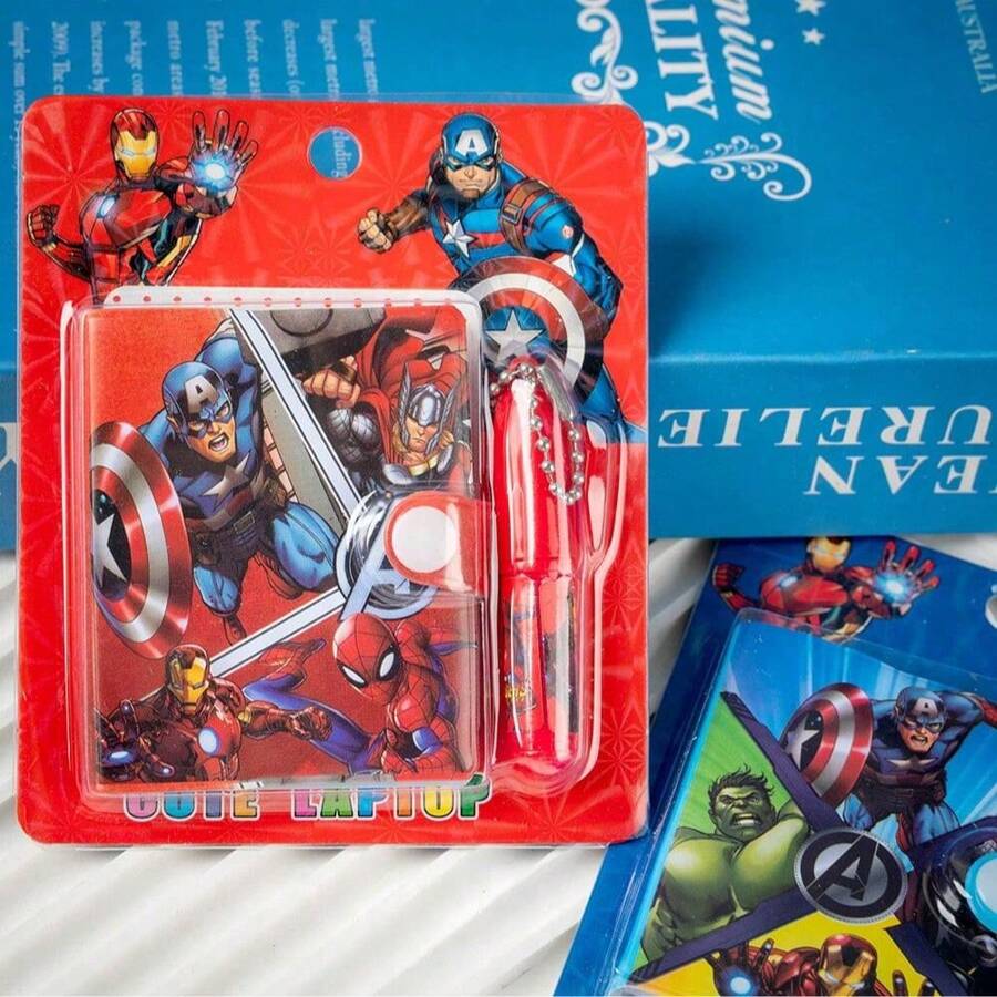 Disney 1/2 buc Caiet cu desene animate Disney, Caiet pentru studenți, Caiet Marvel Set cu pix, Papetărie cu pandantiv, Carte de materiale, Blocnotes, Papetărie școlară, Premii pentru studenți, Blocnotes pentru petreceri, Rechizite de papetărie școlară, Specific biroului, Pix pentru examen