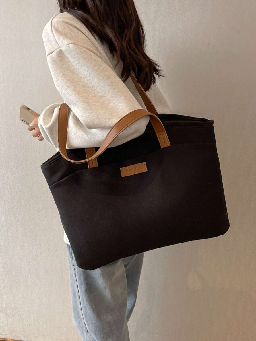 SLIN&LXZQ Bolso de mano mujer, bolso de negocios de oficina para mujer, bolso de hombro con compartimento para computadora portátil de 14 pulgadas, bolso de mano grande con capacidad,bolso bandolera de viaje y trabajo con cremallera para mujer