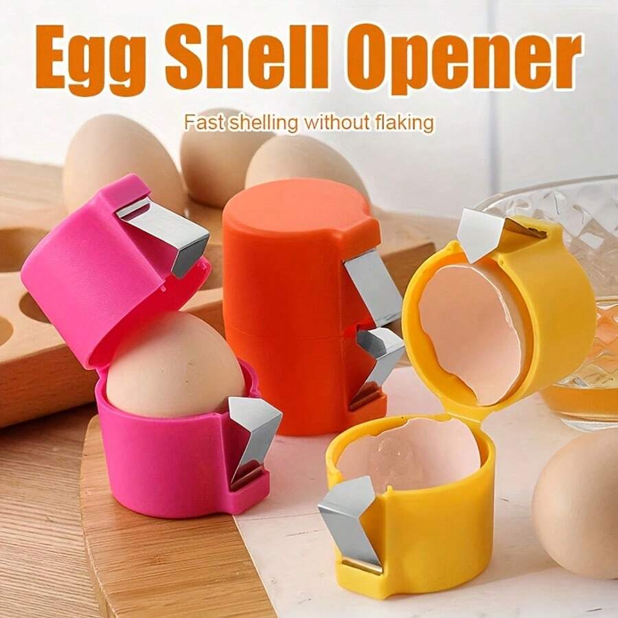 1pc Portable Egg Separator, Egg Shell Opener, Egg Peeler Tool For Hard Boiled Eggs And Raw Eggs, Quick Peeling, Kitchen Baking Tools, Suitable For Holiday Parties, Home Daily Use And Outdoor Camping, Eggs Breaker Kitchen Gadgets For Cooking Bakery, Baking Supplies, Kitchen Accessories