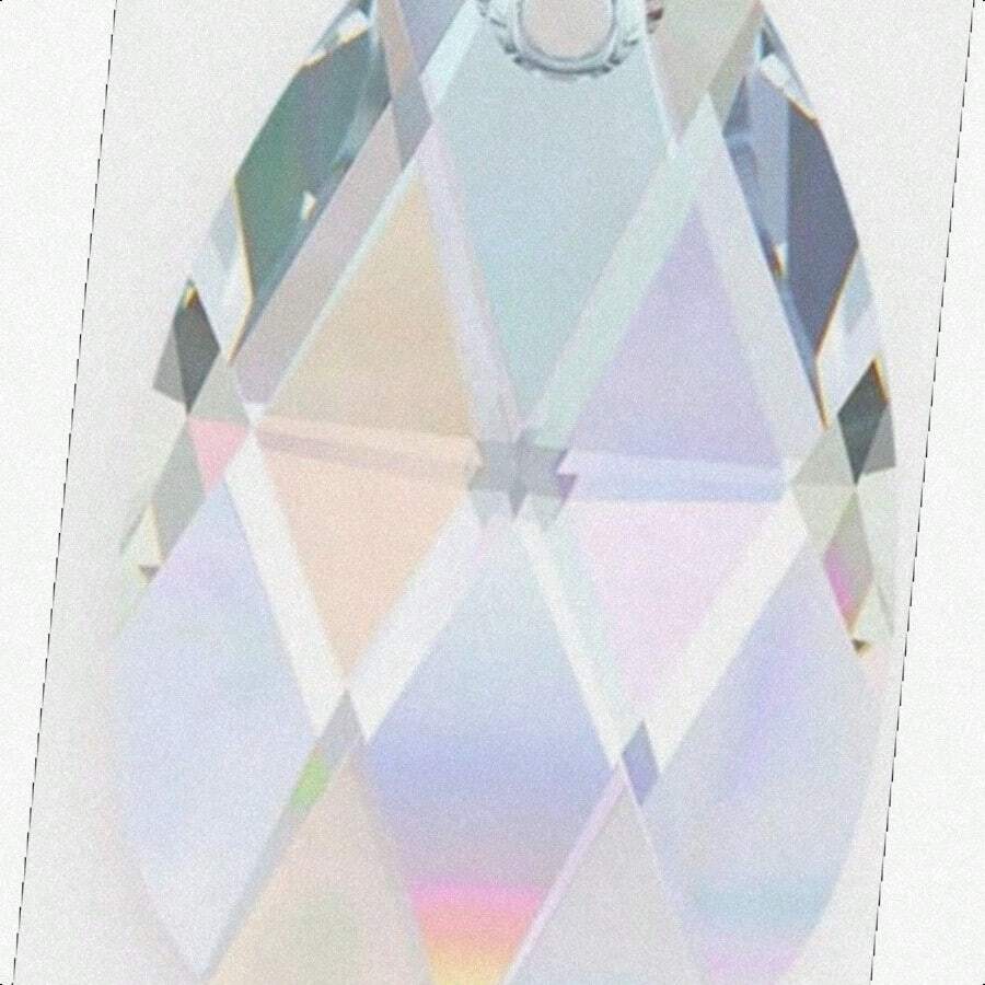 .20pcs Czech Faceted Crystal Pear Chandelier Pendant Suncatcher 22mm 0.87 Inch April Clear AB Birthstone Loose Drop Beads For Jewelry Craft Making CCE2