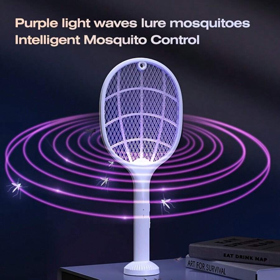 USB Rechargeable Electric Fly Swatter - Durable, Powerful Mosquito And Fly Killer For Home, Office, And Dorm Use, With Efficient Mosquito Control, ABS Material, Low Voltage Operation,500mAh