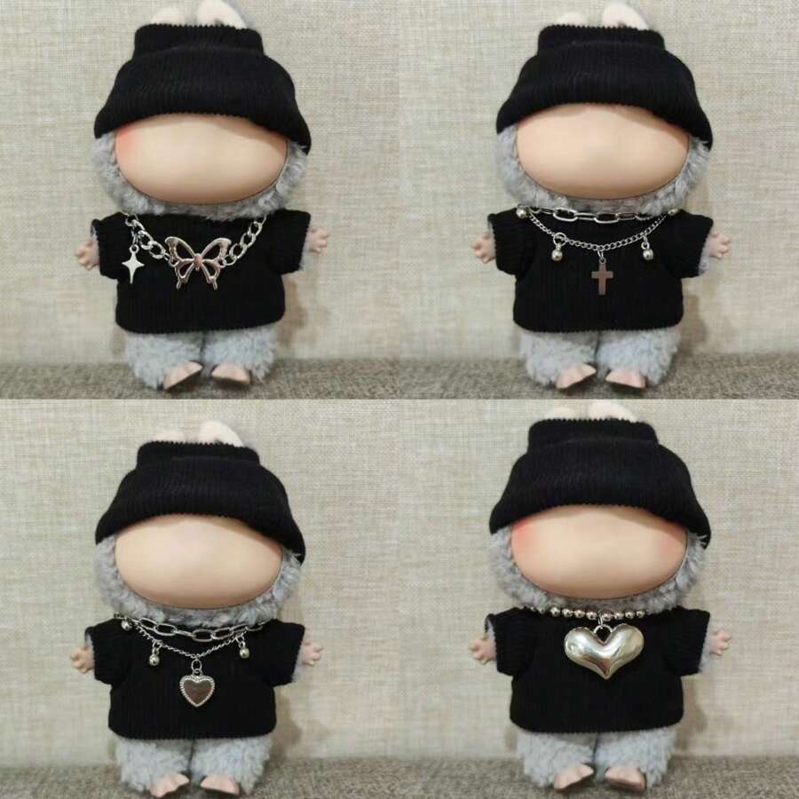 Collana per Labubu, carina, punk, alla moda, collezione primavera/estate, regalo di compleanno/Pasqua/Natale, presente per vacanza