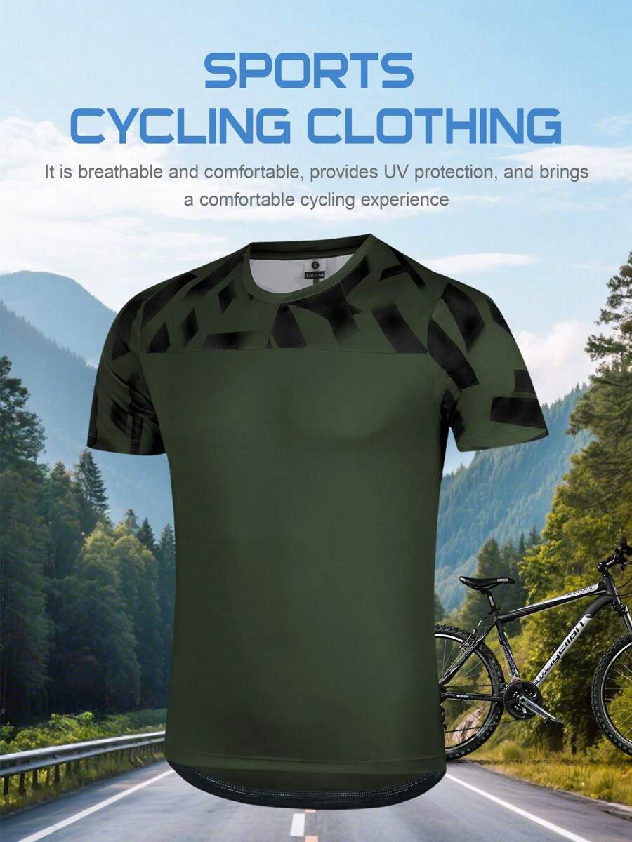 Men's Quick-Dry T-Shirt, Running Fitness Cool Top, Summer New Sports T-Shirt ,Short Sleeved Cycling Jacket