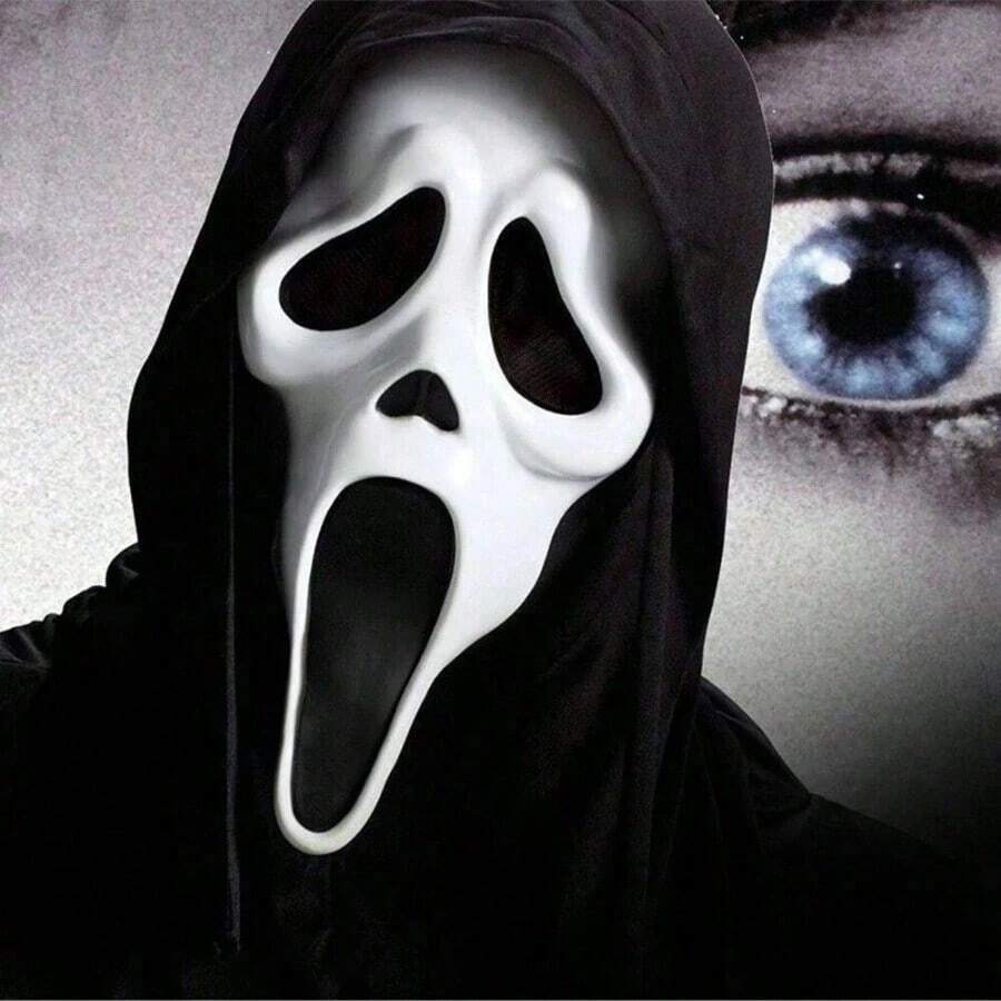 1 Stück Halloween Maske, schwarzes Kopftuch Totenkopf, Horror Make-up Maske, Latex Maske für Rollenspiele, Halloween Kostüm, Halloween Zubehör Bühnenperformance Requisiten, Maske, Rollenspiel Maske