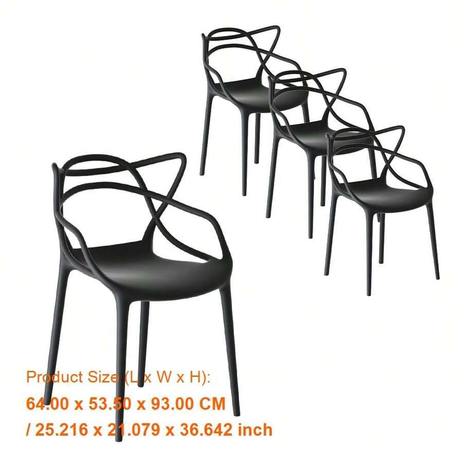 Gardeon 4PC Outdoor Stackable Dining Chairs - Portable Patio Furniture Set For Garden & Backyard Use, Durable PP Construction
