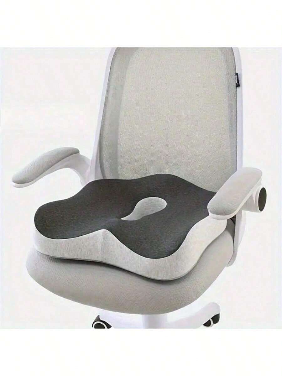 Grand coussin de siège en mousse à mémoire de forme, oreiller de soutien ergonomique du dos, aide à soulager la pression, la sciatique et la douleur lors d'une assise prolongée, convient pour le fauteuil de bureau, les fournitures scolaires, la rentrée scolaire