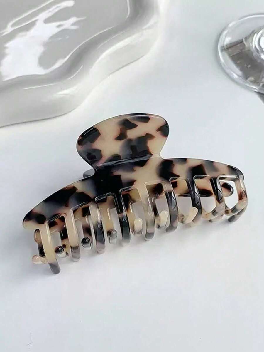 Hair Clips 1pc Women's Plus Size Leopard Print Acetate Hair Claw, Fashionable & Elegant Design, Versatile Everyday Wear Hair Accessories Elegant Claw Clips, School Stuff, College