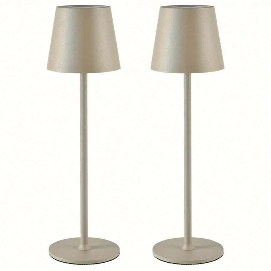 zoeger Lampada da tavolo a LED wireless da 2/4 pezzi con 3 luci dimmerabili, controllo touch, batteria ricaricabile da 5000 mAh, alimentazione tramite USB, luce wireless portatile per uso interno ed esterno, perfetta per ristoranti, camere da letto e campeggio