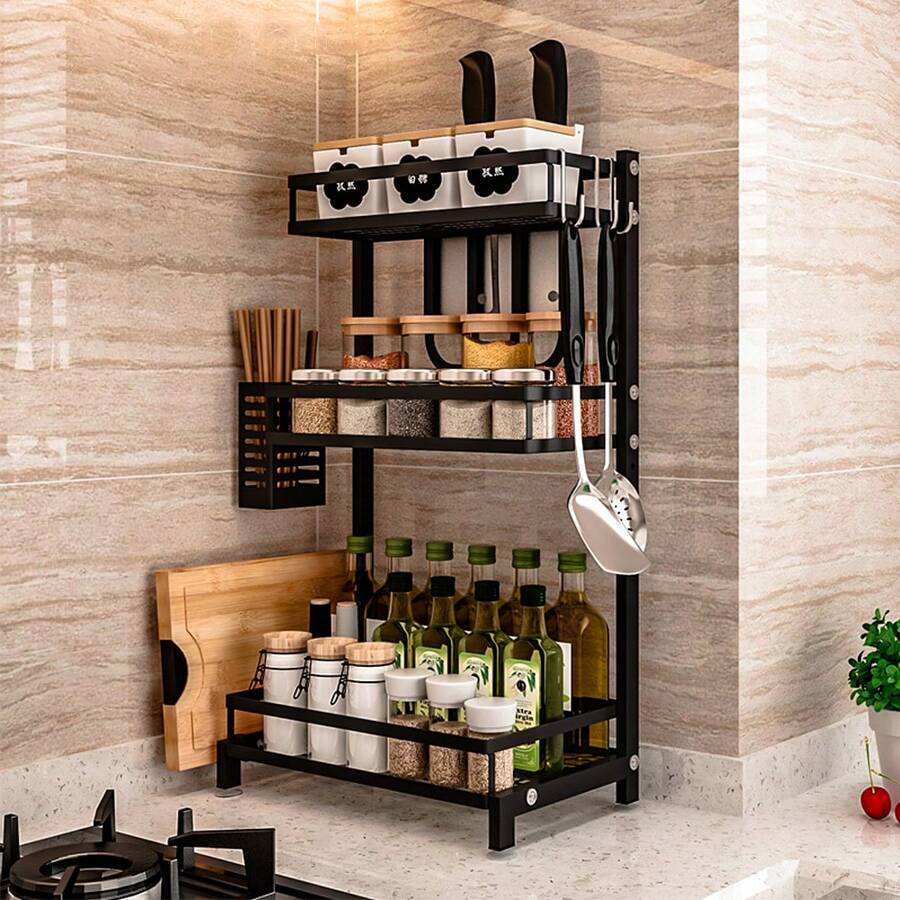 Étagère à épices en acier inoxydable, panier de rangement coulissant sous l'évier, étagère de rangement et d'organisation pour cuisine, salle à manger et salle de bain, panier de rangement sous l'évier