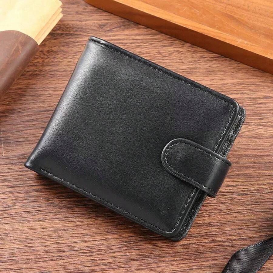 New Men's Horizontal PU Leather Wallet Card Holder Credit Card Case With Zipper Pocket For Men Wallet Mini Wallet Purse Wallet Coin Wallet