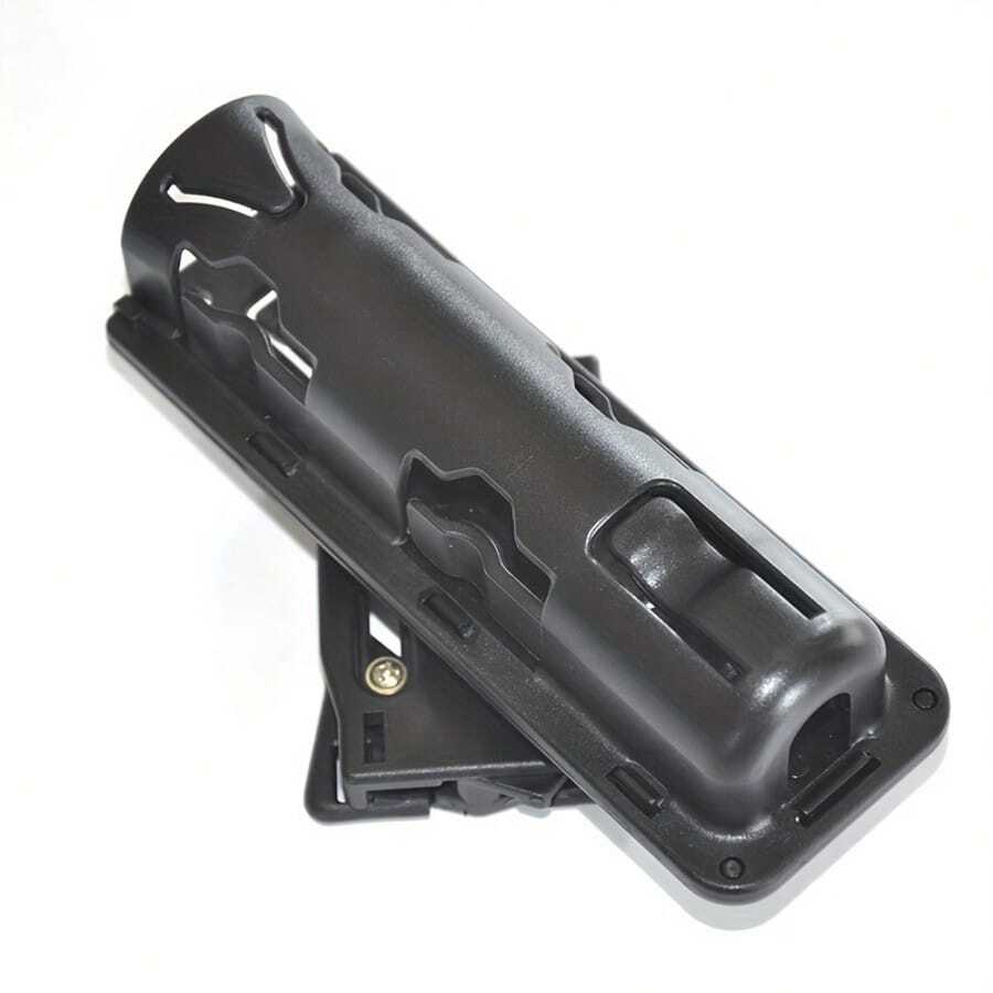 Funda con clip para bastón de 360 grados, rotación universal, funda expansible para bastón de servicio, funda de rápido acceso para cinturón, color negro